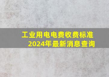 工业用电电费收费标准2024年最新消息查询