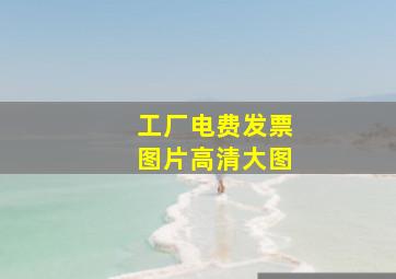 工厂电费发票图片高清大图