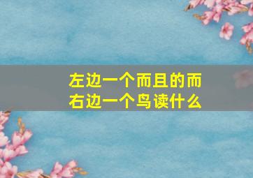 左边一个而且的而右边一个鸟读什么