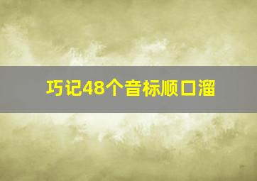 巧记48个音标顺口溜