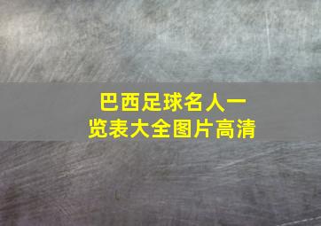 巴西足球名人一览表大全图片高清