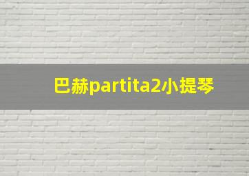 巴赫partita2小提琴