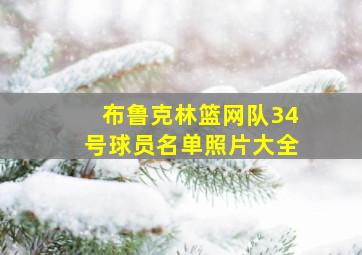 布鲁克林篮网队34号球员名单照片大全