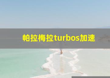 帕拉梅拉turbos加速