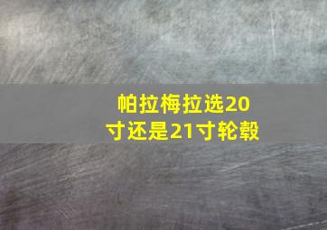 帕拉梅拉选20寸还是21寸轮毂