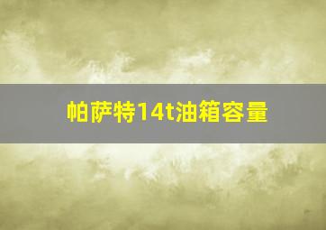 帕萨特14t油箱容量