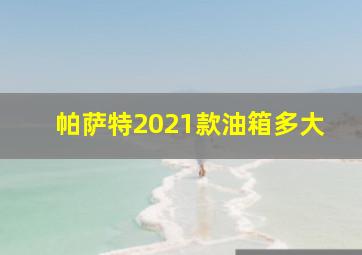 帕萨特2021款油箱多大