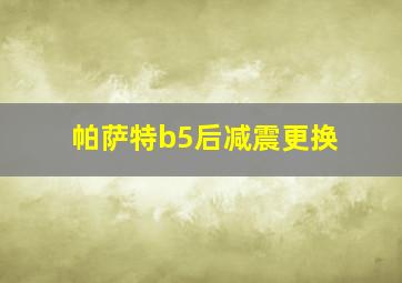 帕萨特b5后减震更换