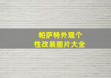 帕萨特外观个性改装图片大全