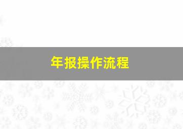 年报操作流程