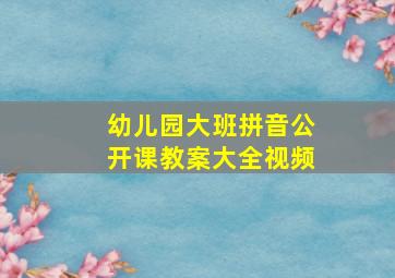 幼儿园大班拼音公开课教案大全视频