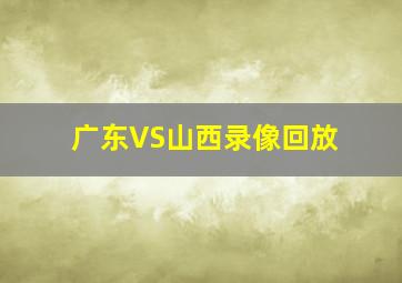 广东VS山西录像回放