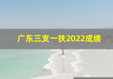 广东三支一扶2022成绩