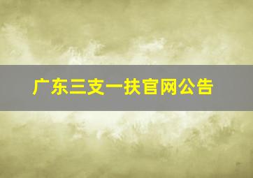 广东三支一扶官网公告