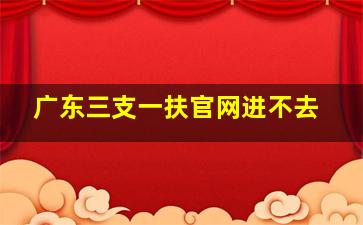 广东三支一扶官网进不去