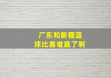 广东和新疆篮球比赛谁赢了啊