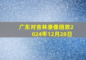 广东对吉林录像回放2024年12月28日