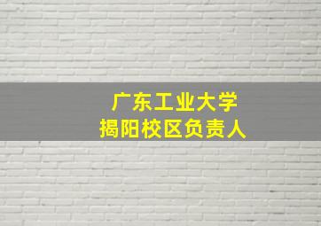 广东工业大学揭阳校区负责人