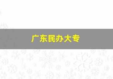 广东民办大专