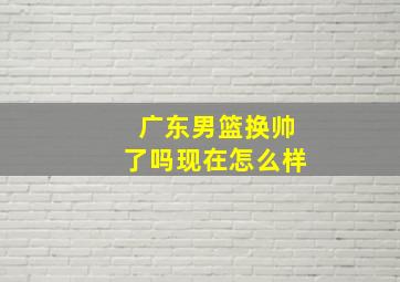 广东男篮换帅了吗现在怎么样