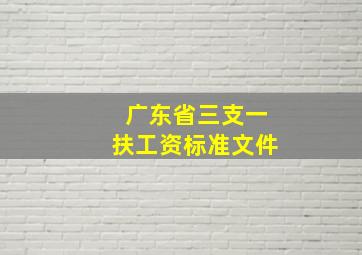 广东省三支一扶工资标准文件