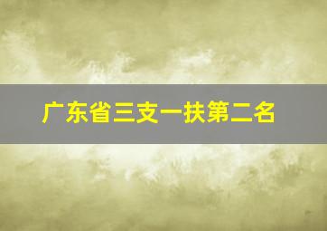 广东省三支一扶第二名