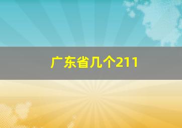 广东省几个211