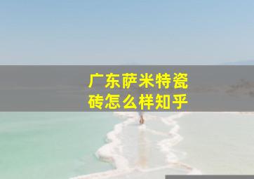 广东萨米特瓷砖怎么样知乎