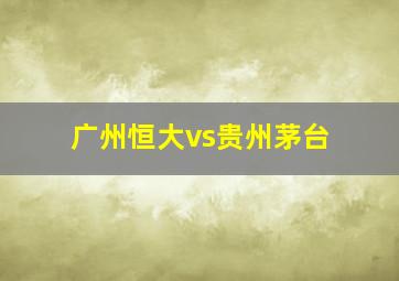 广州恒大vs贵州茅台