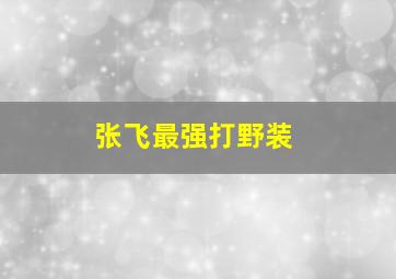 张飞最强打野装