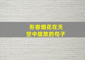 形容烟花在天空中绽放的句子