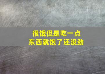 很饿但是吃一点东西就饱了还没劲