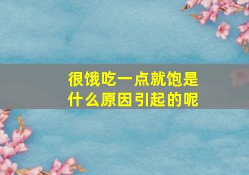 很饿吃一点就饱是什么原因引起的呢