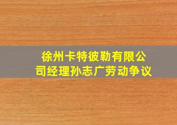 徐州卡特彼勒有限公司经理孙志广劳动争议