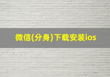 微信(分身)下载安装ios