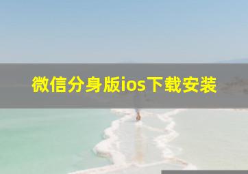 微信分身版ios下载安装