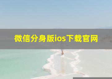 微信分身版ios下载官网