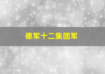 德军十二集团军