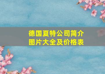 德国夏特公司简介图片大全及价格表