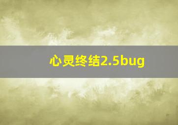 心灵终结2.5bug