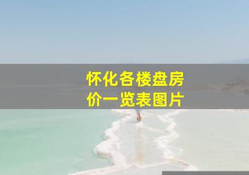 怀化各楼盘房价一览表图片