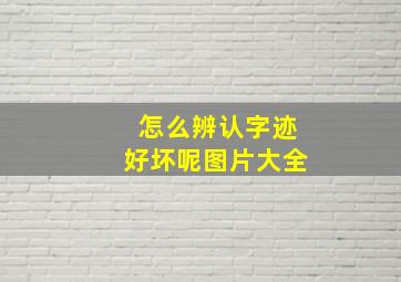 怎么辨认字迹好坏呢图片大全