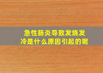 急性肠炎导致发烧发冷是什么原因引起的呢