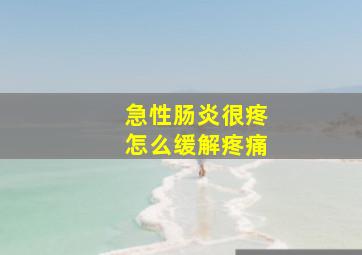 急性肠炎很疼怎么缓解疼痛