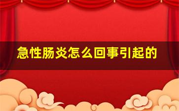 急性肠炎怎么回事引起的