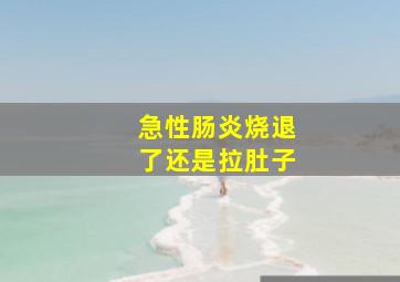 急性肠炎烧退了还是拉肚子