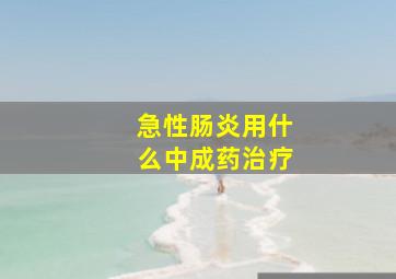 急性肠炎用什么中成药治疗