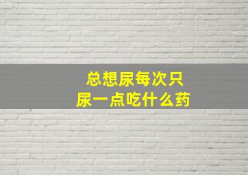 总想尿每次只尿一点吃什么药