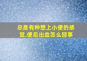 总是有种想上小便的感觉,便后出血怎么回事