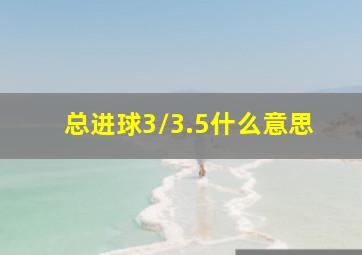 总进球3/3.5什么意思